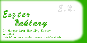 eszter maklary business card